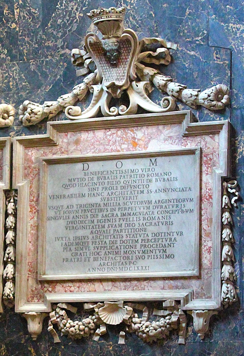 Piazza_della_Minerva-Chiesa_di_S_Maria_sopra_Minerva-Lapide_di_Muzio_Bubali-1681