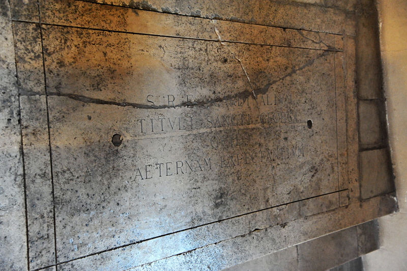 Via_del_Velabro-Chiesa_di_S_Giorgio_in_Velabro-Lapide_dei_Card_Titolari_S_Giorgio_in_Velabro