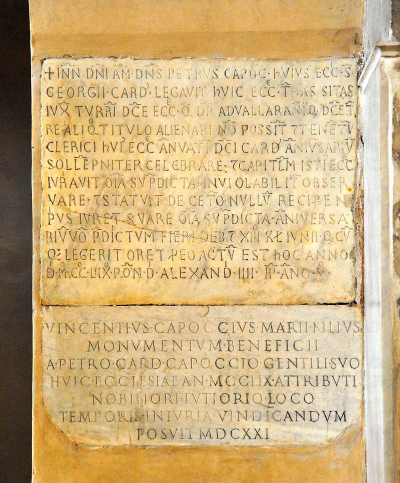Via_del_Velabro-Chiesa_di_S_Giorgio_in_Velabro-Lapide_del_Card_Pietro_Capoccia-1259